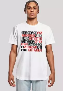 Футболка с принтом I LOVE YOU BINARY CODE VALENTINSTAG F4NT4STIC, белый