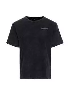 Футболка с принтом и специальной кислотной стиркой kustom kulture King Kerosin, черный