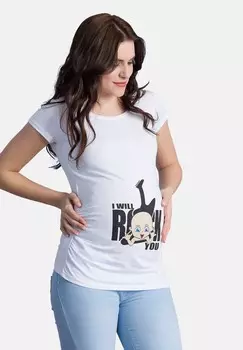 Футболка с принтом I WILL ROCK YOU M.M.C., белый