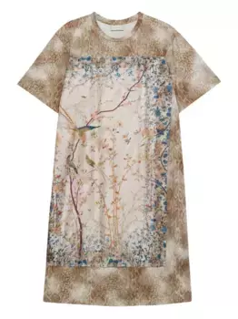 Футболка с принтом и вставками Pierre-Louis Mascia, нейтральный