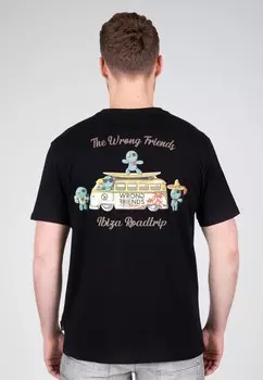 Футболка с принтом IBIZA Wrong Friends, черный
