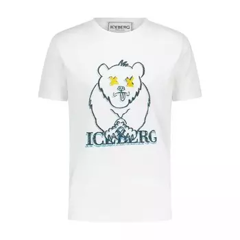 Футболка с принтом Iceberg, белый