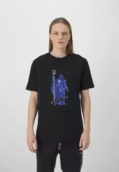 Футболка с принтом Iceberg, черная