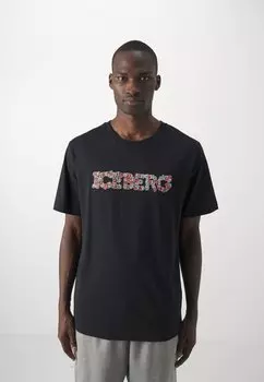 Футболка с принтом Iceberg, черный