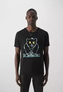 Футболка с принтом Iceberg, черный