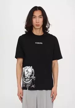 Футболка с принтом Iceberg, черный