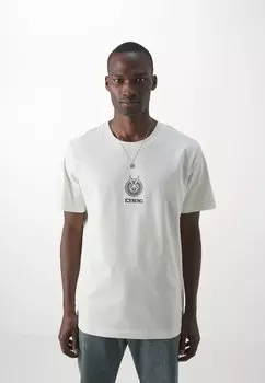 Футболка с принтом Iceberg, кремовая