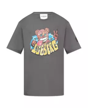 Футболка с принтом Iceberg, серый