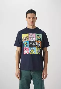 Футболка с принтом Iceberg, темно-синяя