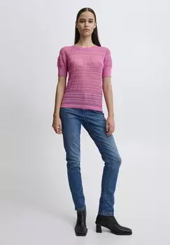 Футболка с принтом ICHI, цвет super pink