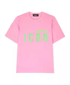 Футболка с принтом Icon Dsquared2, розовый