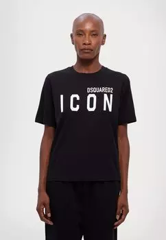 Футболка с принтом ICON FOREVER TEE DSQUARED2 ICON, черный