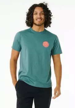 Футболка с принтом Icon Rip Curl, бирюзовый