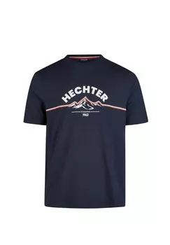 Футболка с принтом ICONIC Hechter Paris, темно-синий