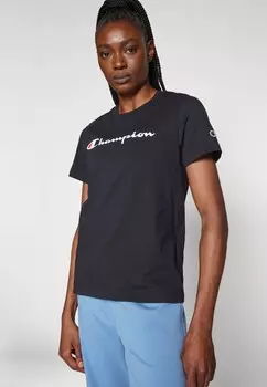 Футболка с принтом ICONS CREWNECK CONTRAST LOGO Champion, черный