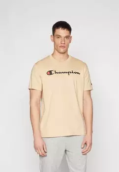 Футболка с принтом ICONS CREWNECK WITH LARGE LOGO Champion, коричневый