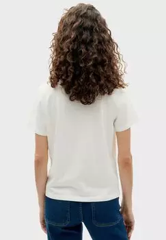 Футболка с принтом IDA Thinking Mu, белый