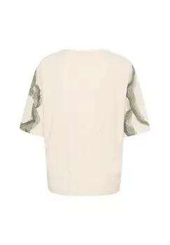 Футболка с принтом IKIA Cream, бежевый