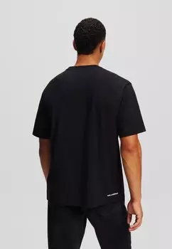 Футболка с принтом IKON GRAPHIC KARL LAGERFELD, черный