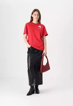 Футболка с принтом IKON PEAK A BOO KARL LAGERFELD, светло-красный