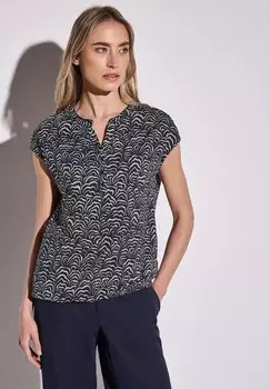 Футболка с принтом IM-LOOK Street One, темно-синий