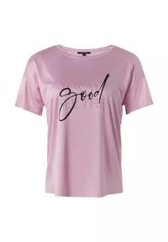 Футболка с принтом IM RELAXED FIT MIT FRONT comma, светло-розовый