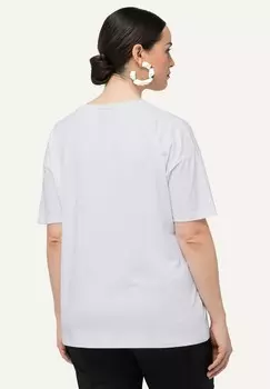 Футболка с принтом IMAGINE SHORT SLEEVE GRAPHIC Ulla Popken, белый