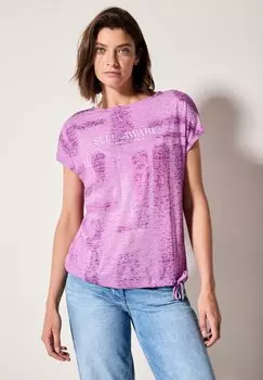 Футболка с принтом IN AUSBRENNER OPTIK Cecil, темно-фиолетовый