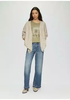 Футболка с принтом IN GEWASCHENER OPTIK QS, темно-зеленый