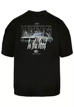 Футболка с принтом In Tha Hood X Heavy Boxy MJ Gonzales, черная