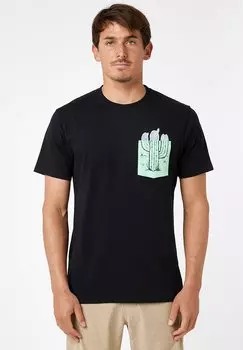 Футболка с принтом Inda Pocket Tee Rip Curl, черный