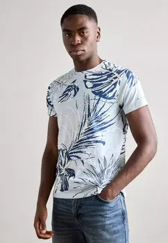 Футболка с принтом INDICODE JEANS, светло-голубой