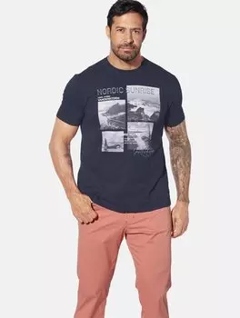 Футболка с принтом INGTON Jan Vanderstorm, темно-синий