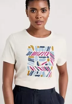 Футболка с принтом INK Seasalt Cornwall, кремовый