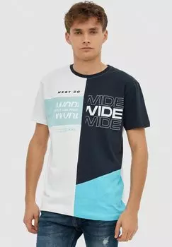 Футболка с принтом INSIDE, белый