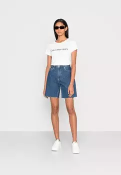 футболка с принтом INSTITUTIONAL LOGO TEE 2 PACK Calvin Klein Jeans, ярко-белый/черный