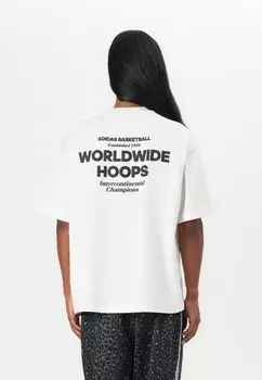 Футболка с принтом INTERCON TEE Adidas Originals, слоновая кость