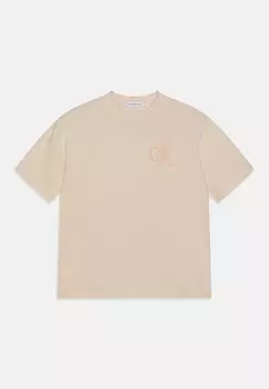 Футболка с принтом INTERLOCK Calvin Klein Jeans, цвет whitecap gray