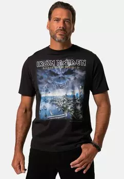 Футболка с принтом IRON MAIDEN CHRISTMAS SHORT SLEEVE JP1880, черный