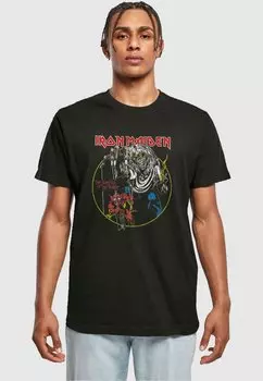 Футболка с принтом IRON MAIDEN CIRCLE ROUND NECK Merchcode, цвет black