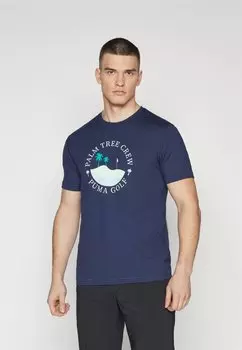 Футболка с принтом ISLAND TEE Puma Golf, цвет deep navy