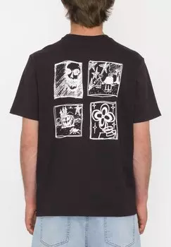 Футболка с принтом ISSAM NIGHT LSE SST Volcom, цвет black