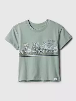 Футболка с принтом «История игрушек» Disney Pixar Gap, цвет sage green