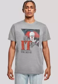 Футболка с принтом IT DISTRESSED POSTER F4NT4STIC, серый