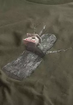 Футболка с принтом IT'S TEMPORARY KAFT, хаки