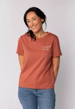 Футболка с принтом It's that simple watapparel, коричневый