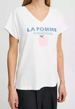 Футболка с принтом IXJANET ICHI, белый