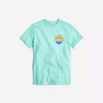 Футболка с принтом из органического хлопка Tsptr, бирюзовый