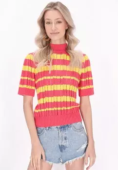 Футболка с принтом IZIA, коралловый