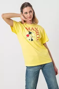 Футболка с принтом «Иззи» Max&Co, желтый